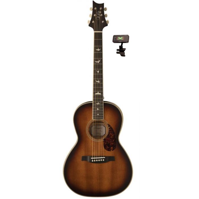 PRS SE Parlor Electro Acoustic, Tobacco Sunburst, with Free Tuner front view