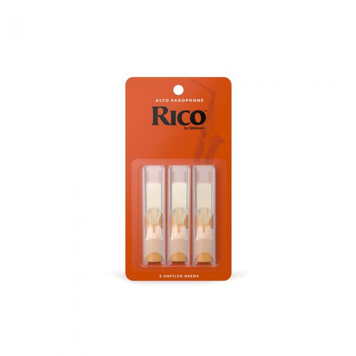 Rico by D'Addario Alto Saxophone Reeds 2.5, 3-Pack  Front view