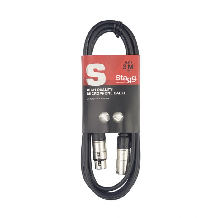 Stagg SMC3 Microphone Cable, XLR M / XLR F, 3M Packaging