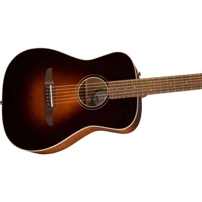 Fender FSR Malibu Classic Electro Acoustic, Target Burst body closeup