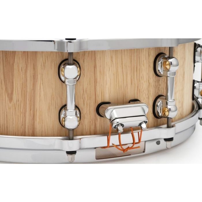 Pearl Stavecraft 14" x 5" Thai Oak Snare Drum Satin Natural Buttplate view