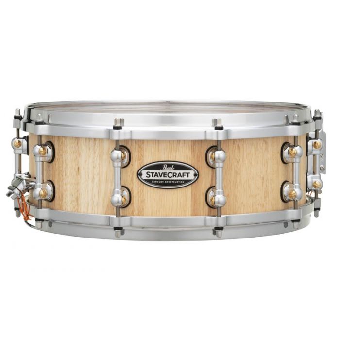 Pearl Stavecraft 14" x 5" Thai Oak Snare Drum Satin Natural Front View