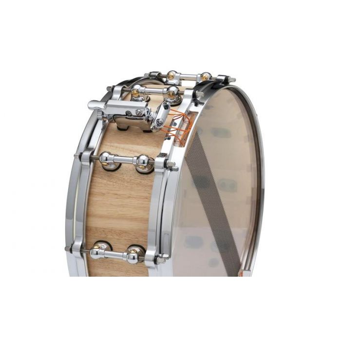 Pearl Stavecraft 14" x 5" Thai Oak Snare Drum Satin Natural Side View