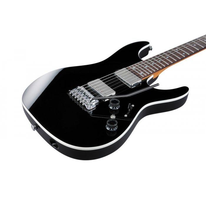 Ibanez Az42p1 Electric Guitar With Bag Black, angled view