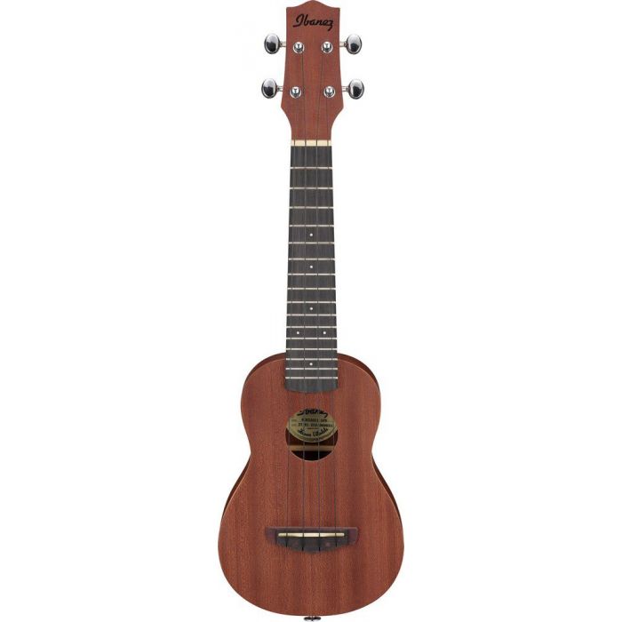 Ibanez Uks100 Ukulele With Bag Open Pore Natural, front view