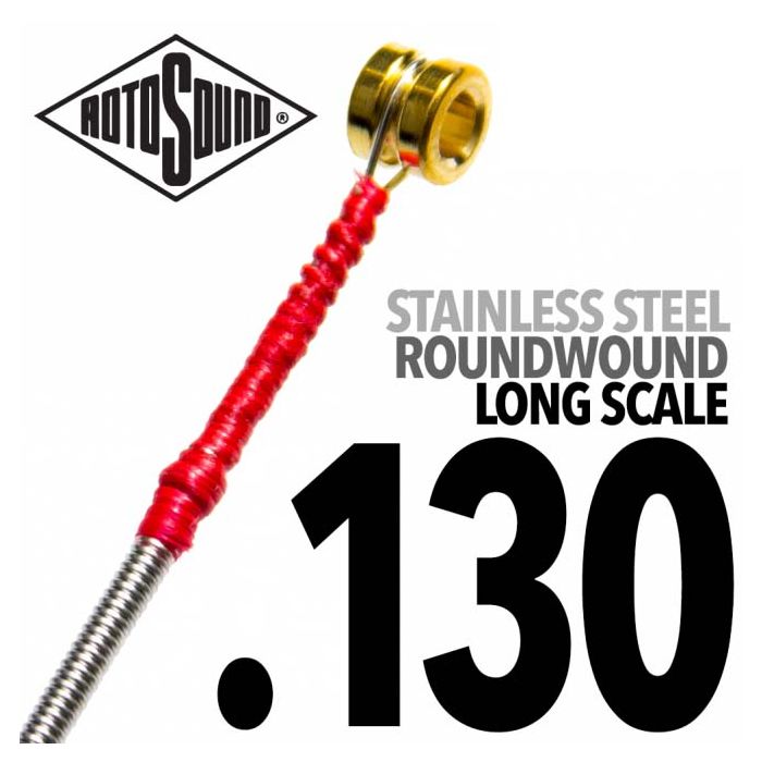 Rotosound SBL130 Stainless Steel Single Bass String, 1.30