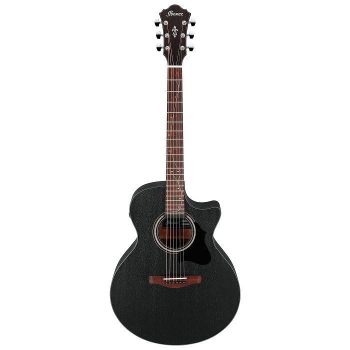 Ibanez AE295-WK Electro Acoustic, Weathered Black Open Pore front view