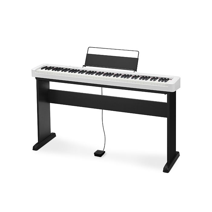 View of the Casio CDP-S110WEC5 Digital Piano White with stand