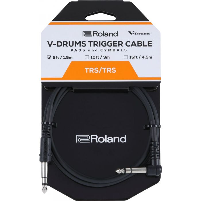 Overview of the Roland PCS-5-TRA V-Drums Trigger Cable 5ft/1.5m Straight/Angled
