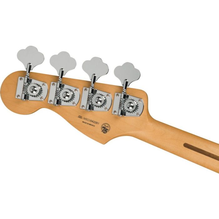 Fender Player Plus Active Meteora Bass MN Silverburst, headstock rear view