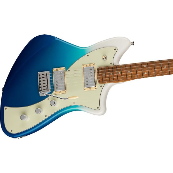 Fender Player Plus Meteora Hh PF Belair Blue, angled view