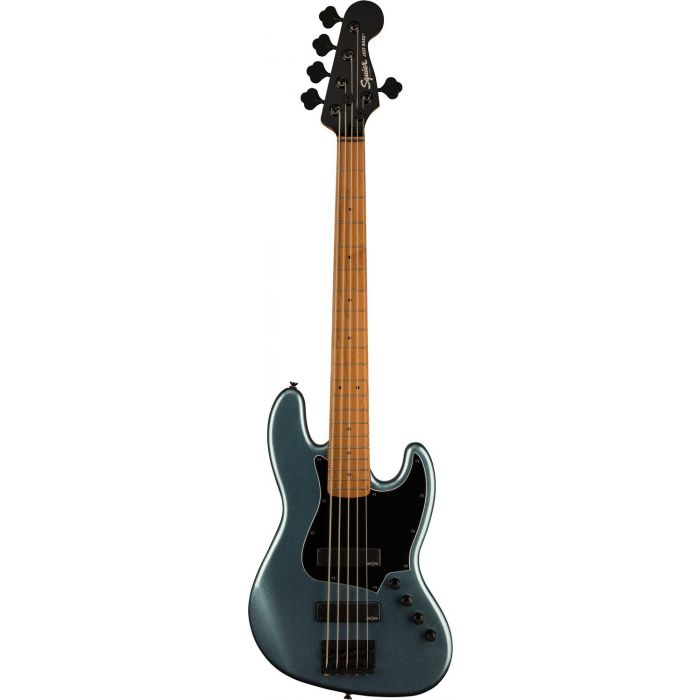 Squier Contemporary Active Jazz Bass Hh V RMN Black PG Gunmetal Metallic, front view