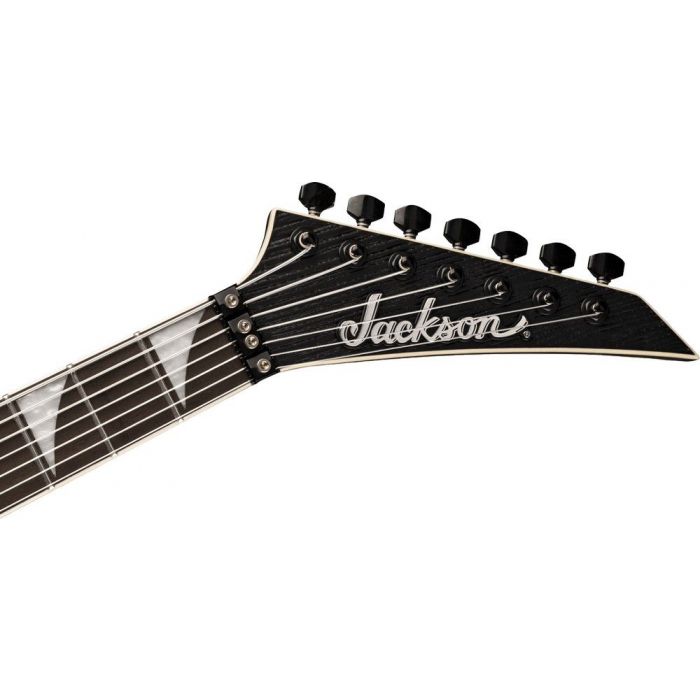 Jackson Pro-Series Signature Jeff Loomis Soloist Sl7 Ebony FB Satin Black, headstock front view