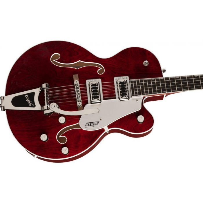Gretsch G5420t Electromatic Classic Hollow Body Single cut Bigsby Walnut Stain, angled view