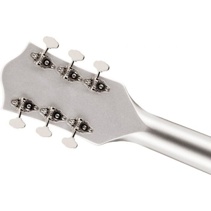 Gretsch G5420t Electromatic Classic Hollow Body Single cut Bigsby Airline Silver, headstock rear