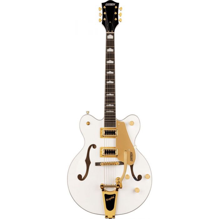 Gretsch G5422tg Electromatic Classic Hollow Body DC Bigsby Snowcrest White, front view