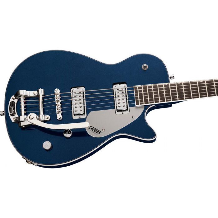 Gretsch G5260t Electromatic Jet Baritone Bigsby Midnight Sapphire, angled view