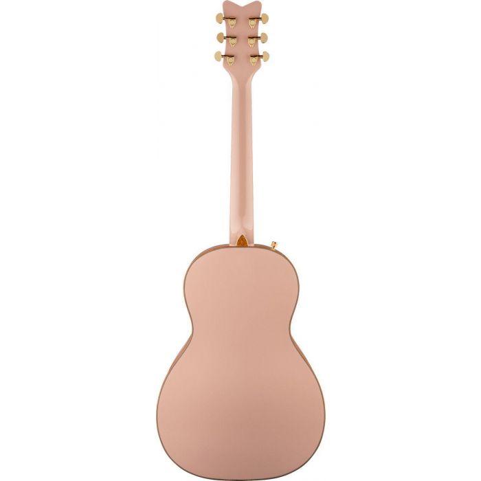 Gretsch G5021e Rancher Penguin Parlor Acoustic Electric Shell Pink, rear view