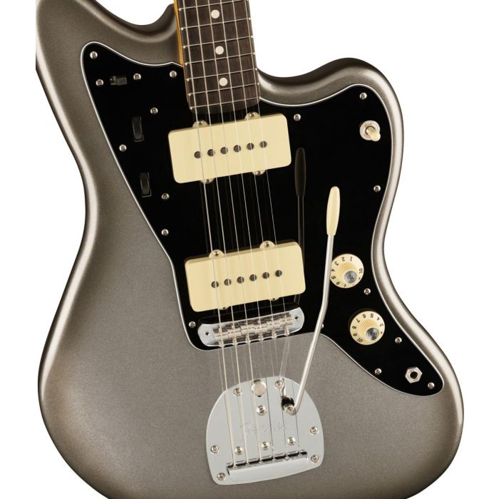 Fender American Professional II Jazzmaster RW, Mercury Body Zoom