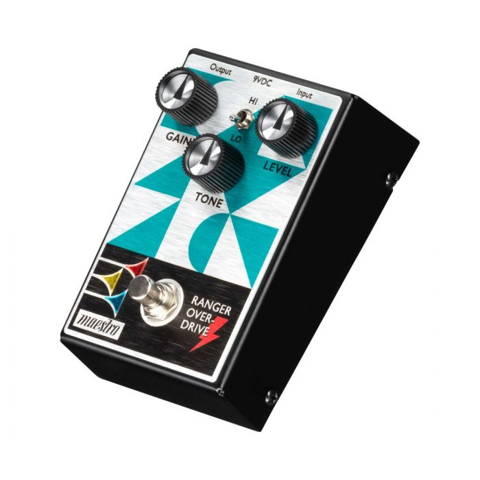 Angled view of the Maestro Ranger Overdrive Effects Pedal