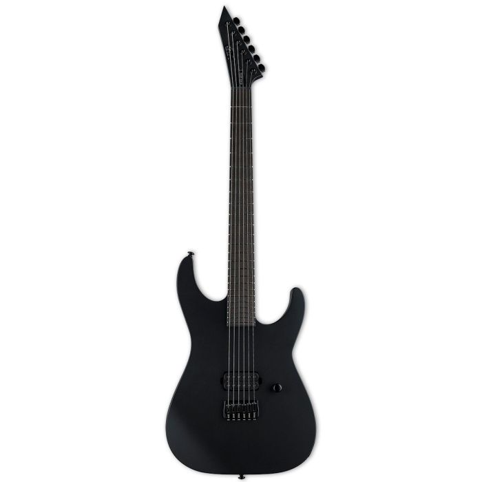 ESP LTD M-HT Black Metal Electric Guitar, Black Satin front view