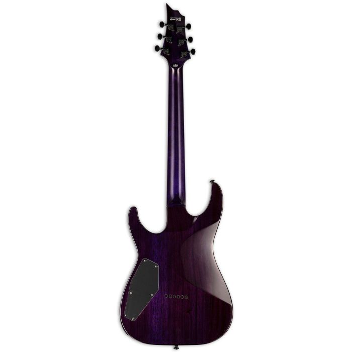 ESP LTD H200 FM Electric Guitar, See Thru Purple rear view