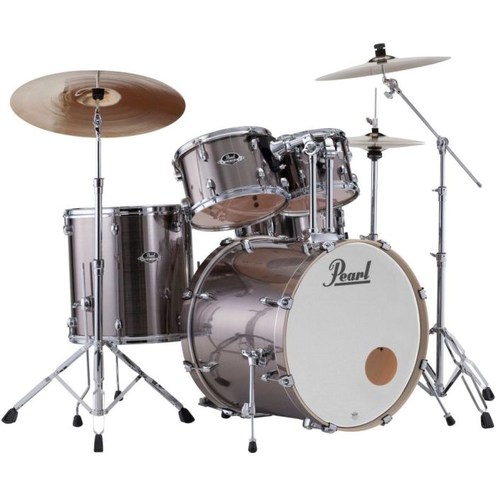 Pearl Export EXX705NBR 5-Piece Drum Kit, Smokey Chrome Front