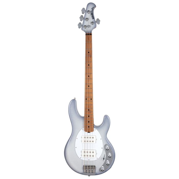 Music Man StingRay Special HH Bass Guitar, Snowy Night front view
