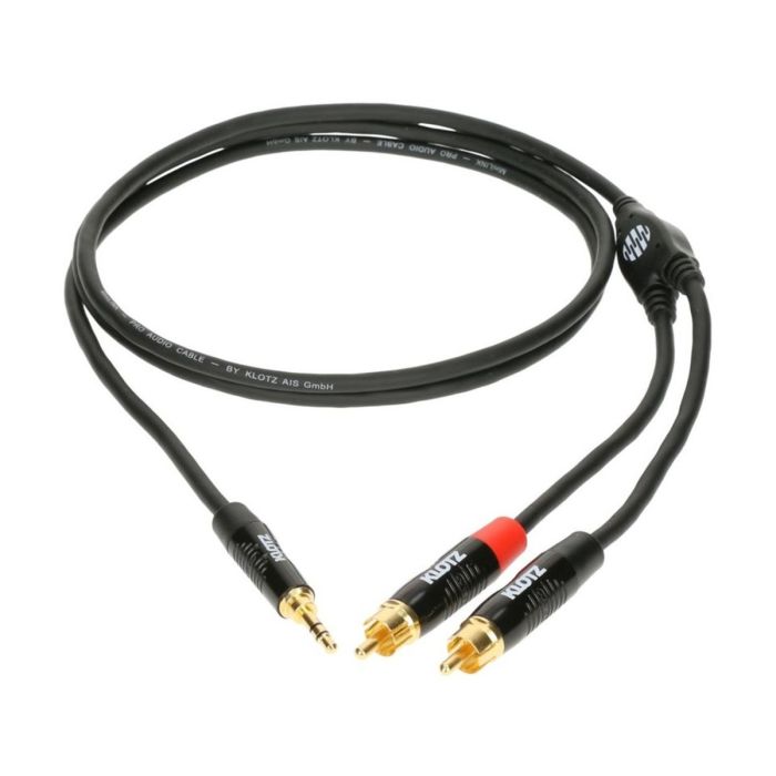 Overview of the Klotz KY7 Minilink Pro 3.5mm Y-Cable 90cm