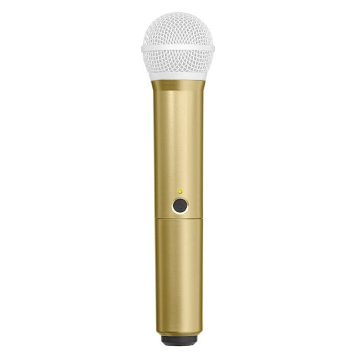 Shure BLX SM58 Beta 58A Handle in Gold front view
