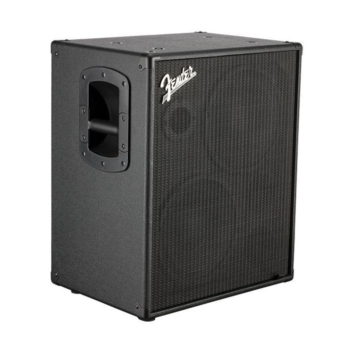Fender Rumble 210 Bass Cabinet, Black Grille angled view