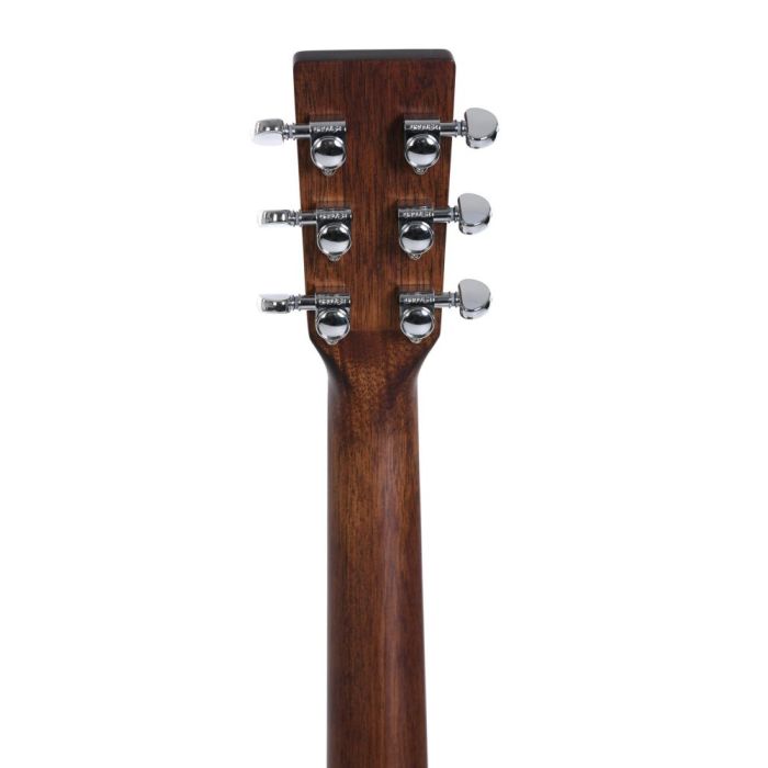 Back of headstock view for the Sigma 000MC-15EL Mahogany 000 Electro Acoustic