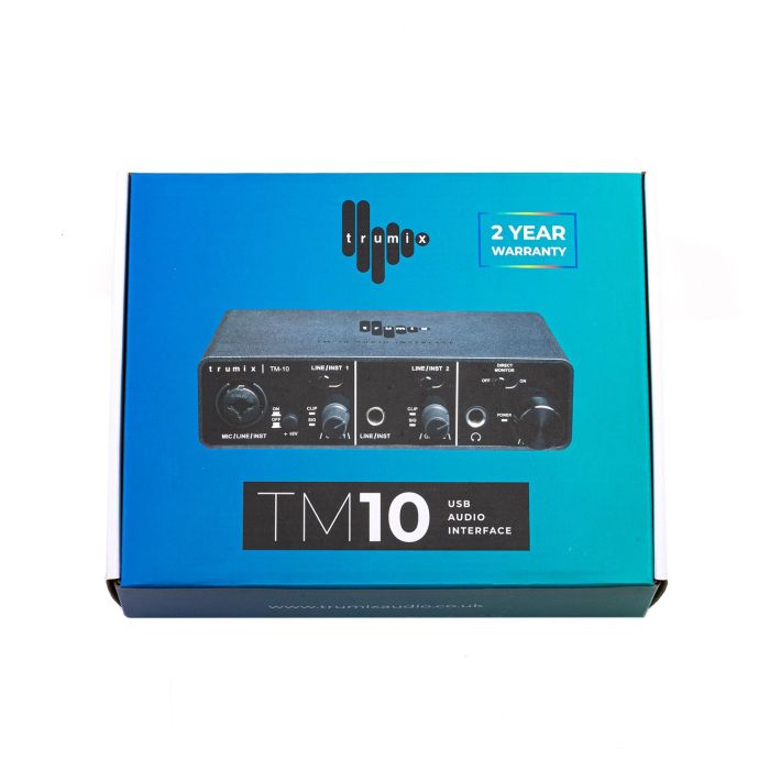 Front box view for the Trumix TM-10 USB Audio Interface
