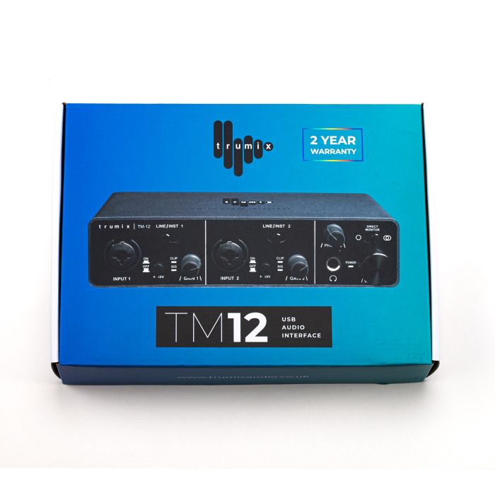 Front box view of the Trumix TM-12 USB Audio Interface