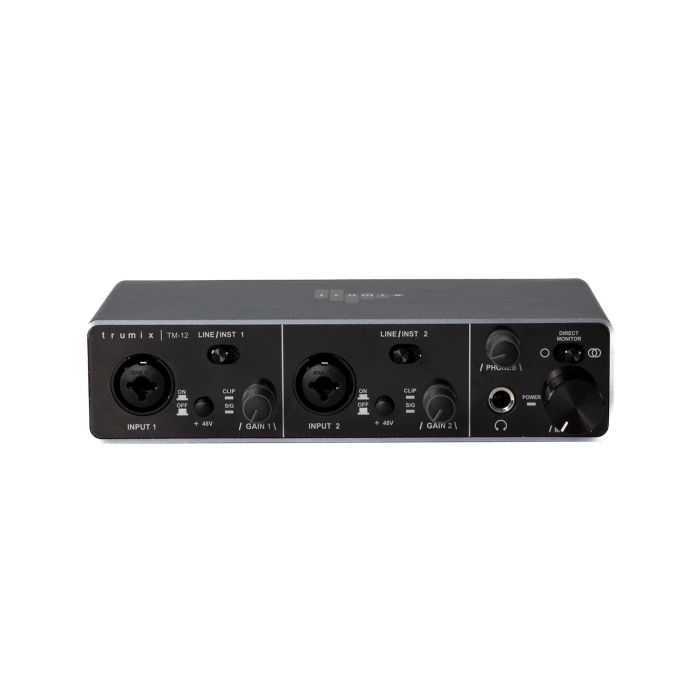 Front view of the Trumix TM-12 USB Audio Interface