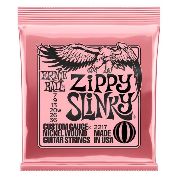 Ernie Ball Zippy Slinky Nickel Wound Electric Guitar Strings front view