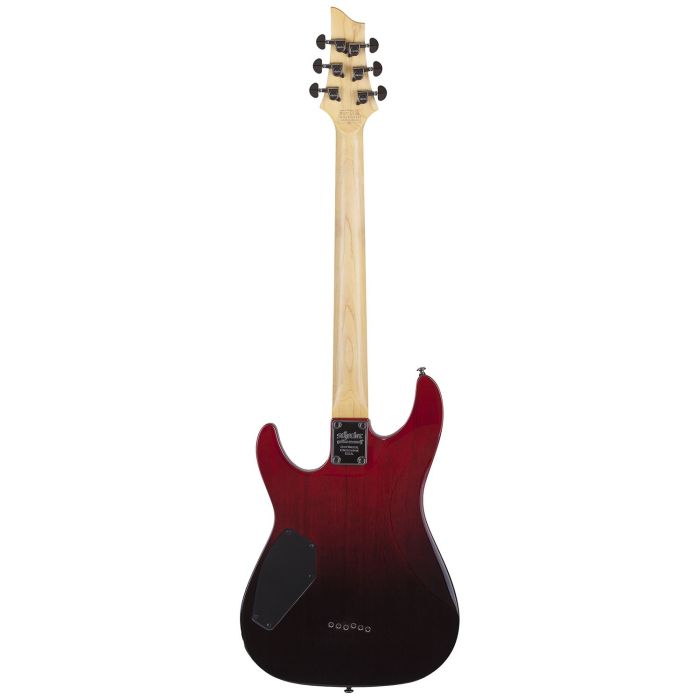 Schecter Omen Extreme-6 Guitar, Bloodburst rear view