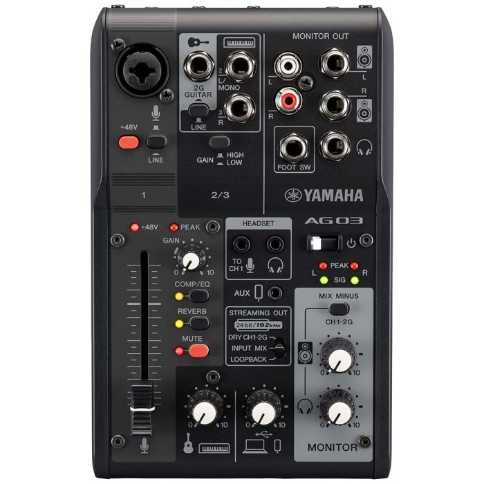 Overview of the Yamaha AG03MK2 Live Streaming Mixer Black