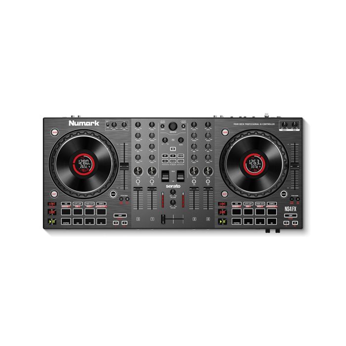 Numark NS4FX Professional 4-Deck DJ Controller front top down