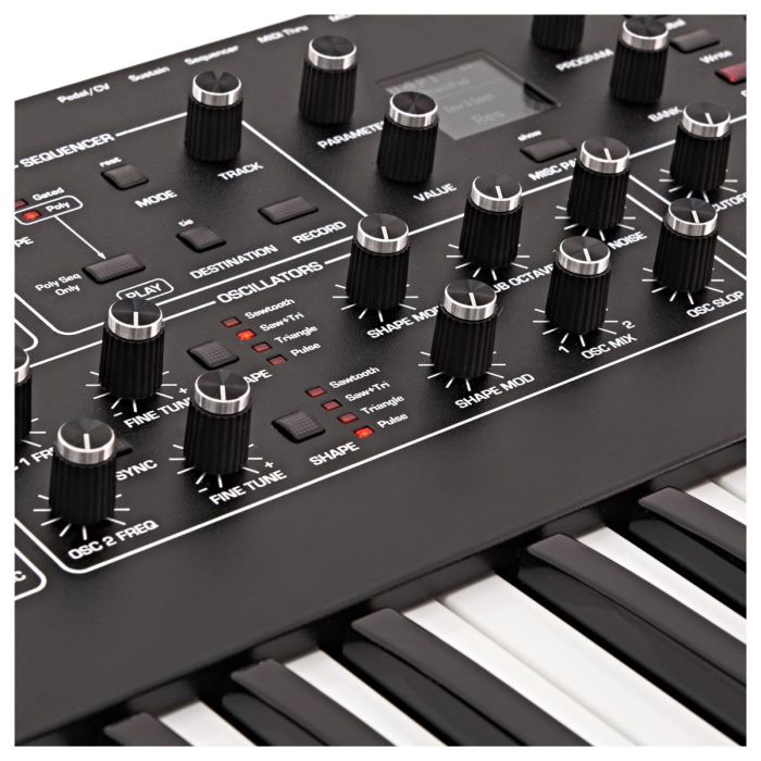 Sequential Prophet Rev2 16-Voice Analog Synth Keyboard front detail zoom