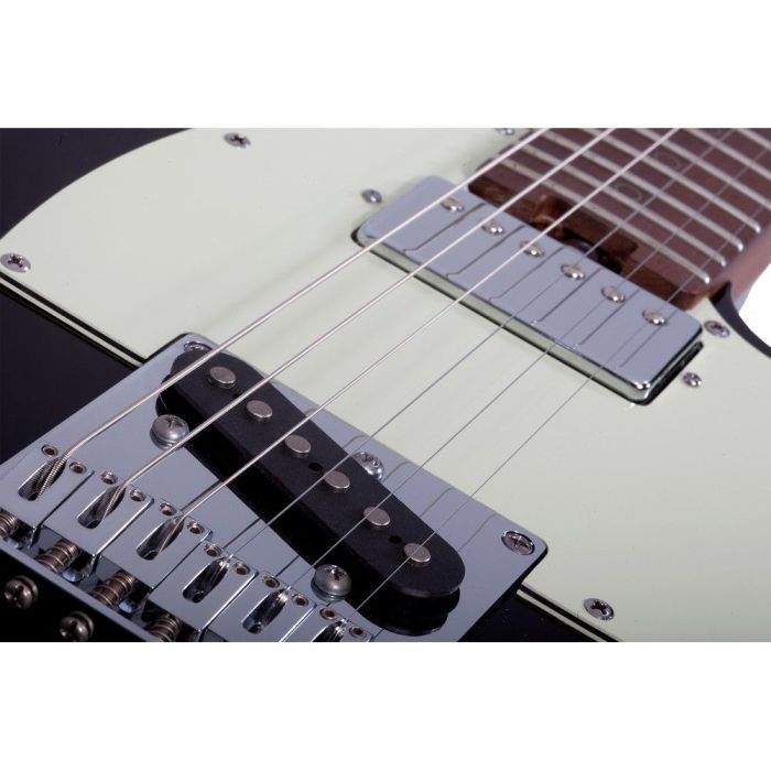 Schecter Nick Johnston PT Guitar, Atomic Ink pickups closeup
