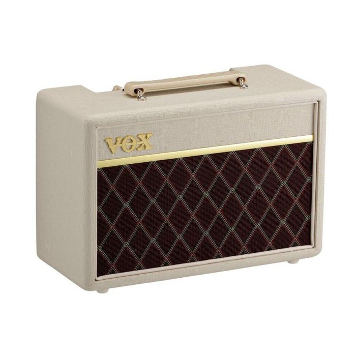 Vox Pathfinder 10 Cream Brown Combo Amp right-angled view