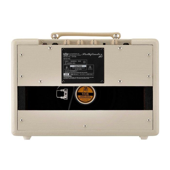Vox Pathfinder 10 Cream Brown Combo Amp rear view