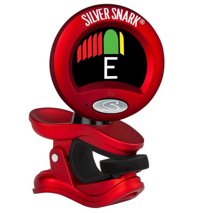 Silver Snark 2 Clip On Chromatic Guitar Tuner, Red Silver front view