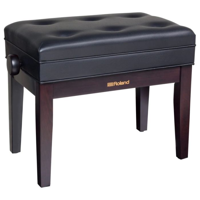 Overview of the Roland RPB-400RW Piano Bench Rosewood Vinyl Seat 