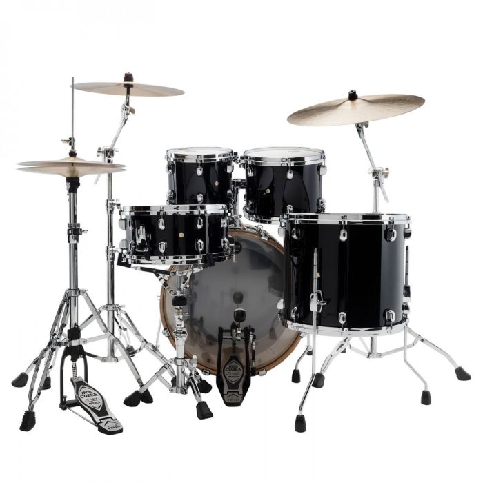 rear view Tama Starclassic Performer 4pc Drum Shell Pack - Piano Black