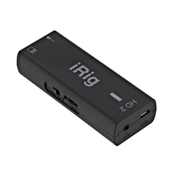 Angled view of the IK Multimedia iRig HD 2