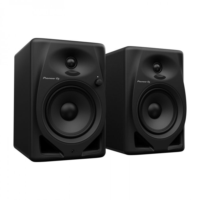 Angled view of the Pioneer DJ DM-50D Active Monitor Speakers, Black