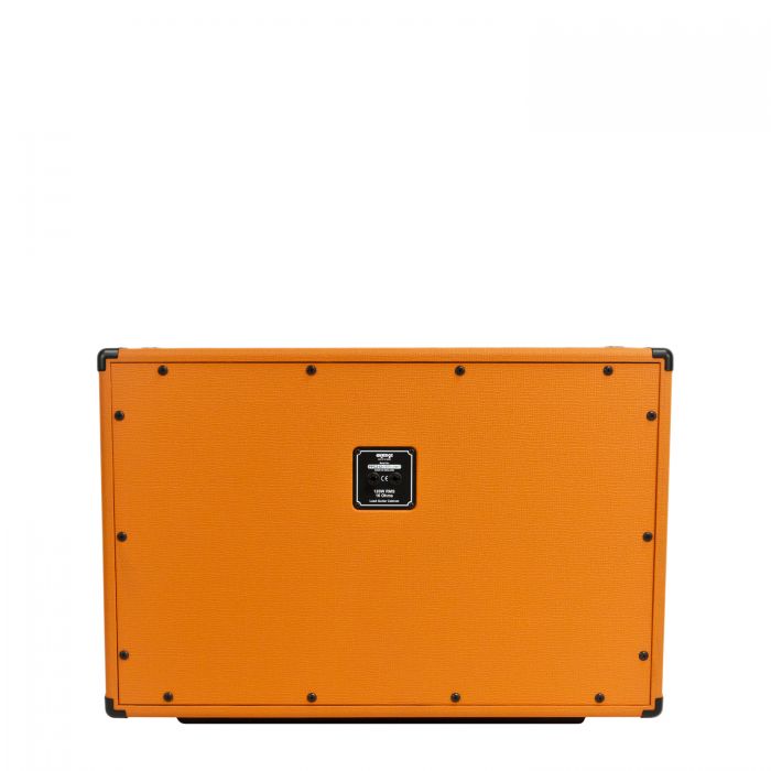 Rear view of a Orange PPC212 Guitar Speaker Cabinet - 2x12 Orange