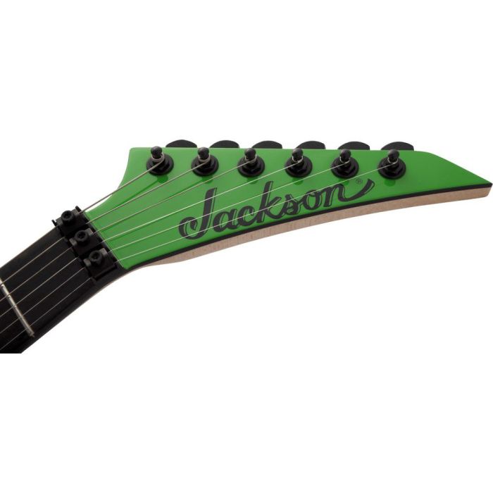 Jackson Pro Dinky DK2 Guitar, Slime Green headstock front